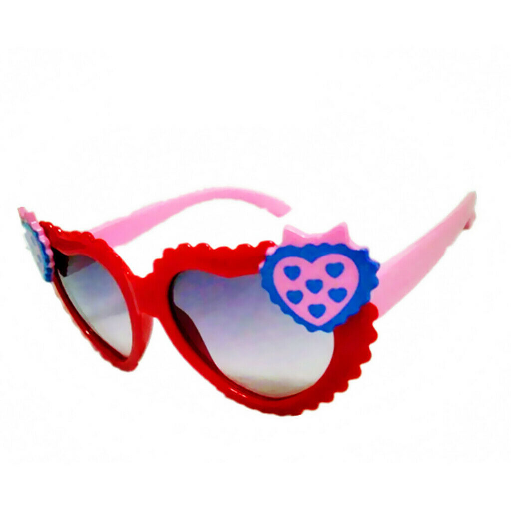 2Pcs Kids Baby Girls Soft Plastic UV400 Sunglasses Eyewear