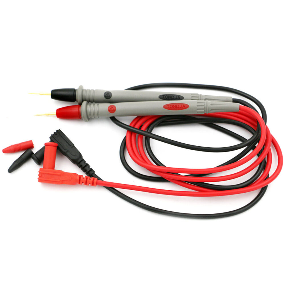 1 Pair 1000V 20A Detachable Tip Replacement Universal Multimeter Test Lead Probe