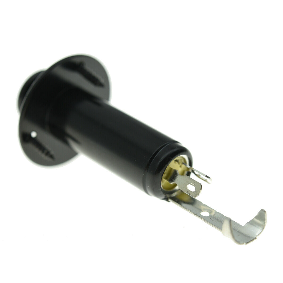 6.35mm Acoustic Electric Guitar Mono Endpin Output Jack Strap Button Socket BK