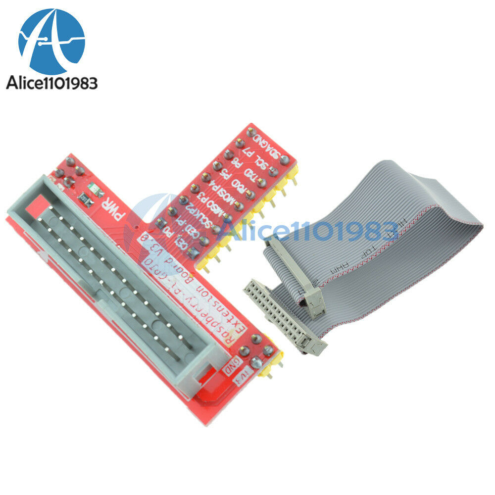 26 Pin Extension Flat Ribbon Cable Wire+Raspberry PI GPIO Extension Board