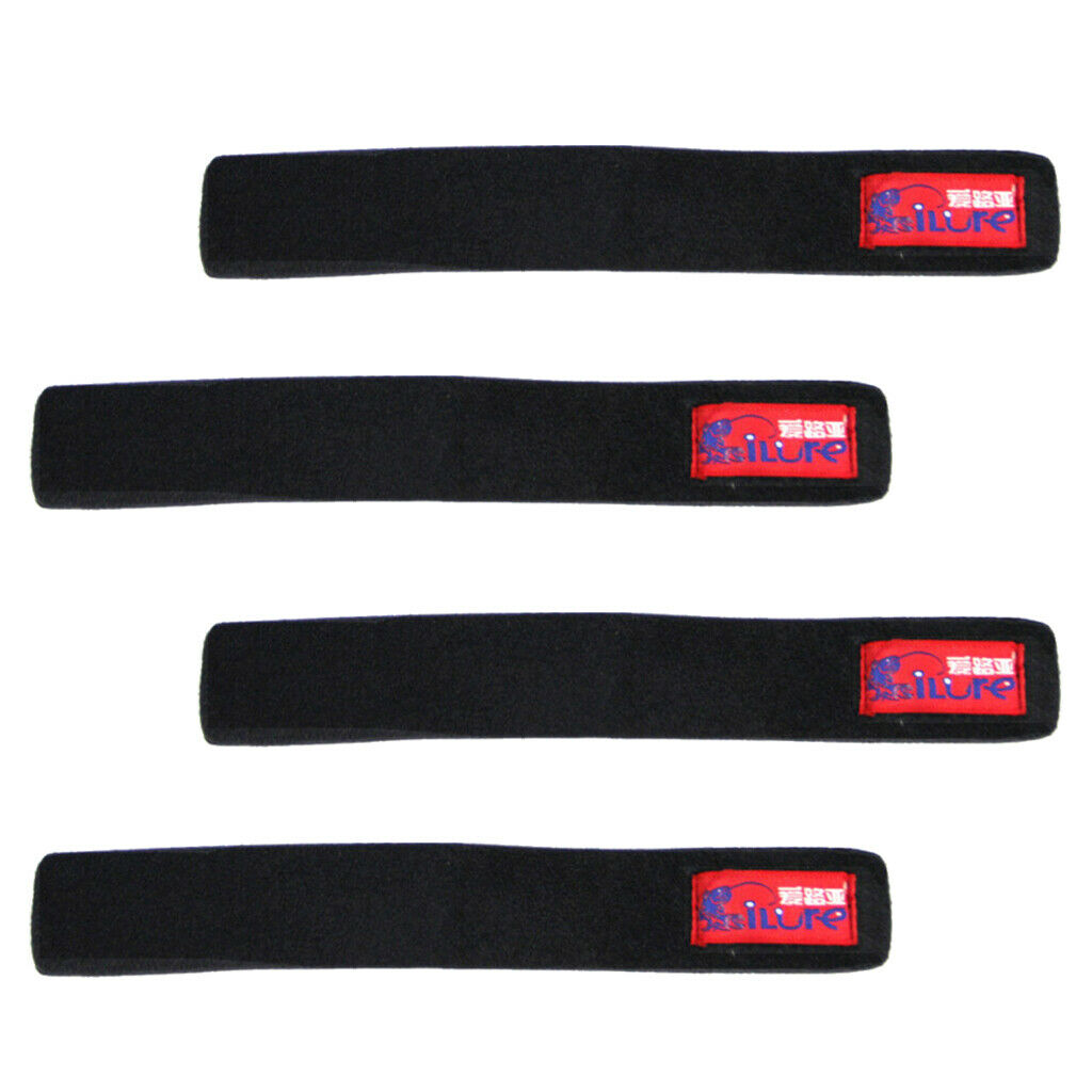 4 pcs Fishing Rods Belts Tie Tackle Strap Wrap Band Holder Handy Accessories