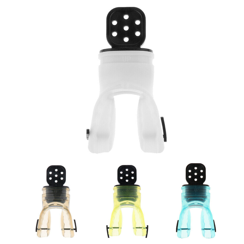 2 Silicone Diving Snorkel Regulator Bite Valve Mouthpiece White / Yellow