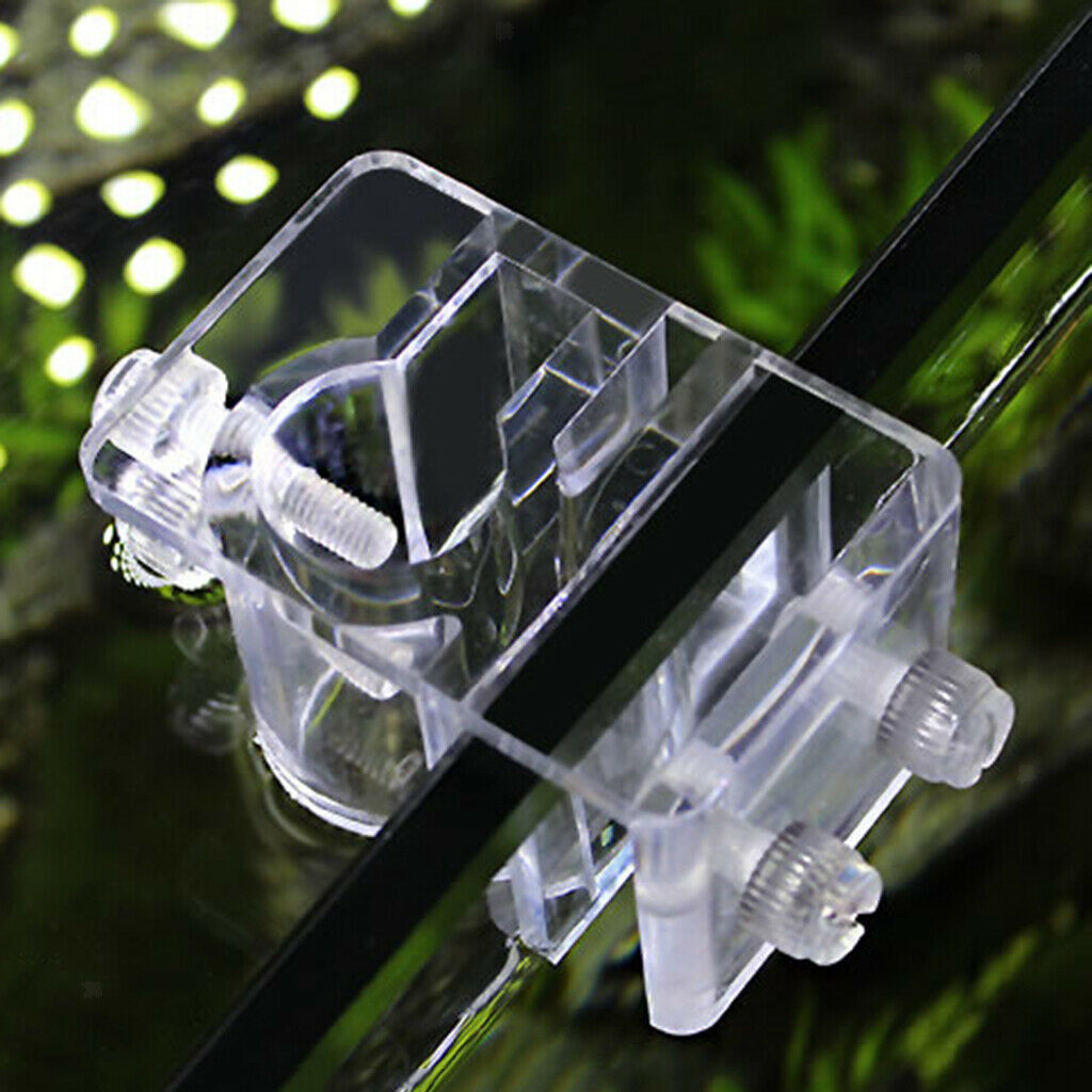 4 Pieces Acrylic Aquarium Pipe Clip Holder for 12mm/16mm Inflow Outflow Tube