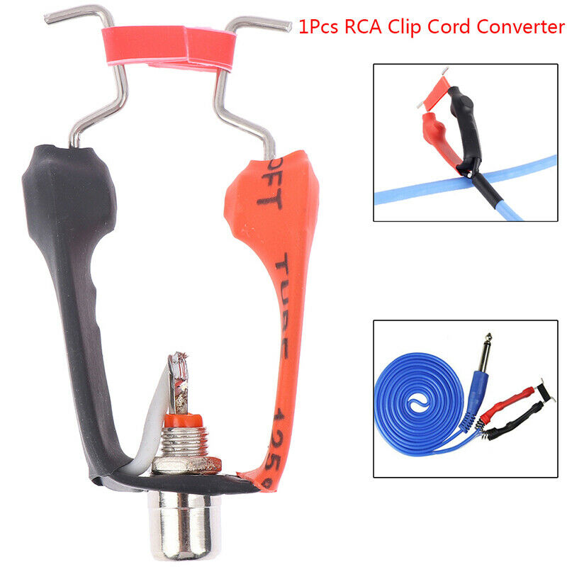 1Pcs Removable Input Converter Rca Clip Cord Power Supply Tattoo Machine .l8