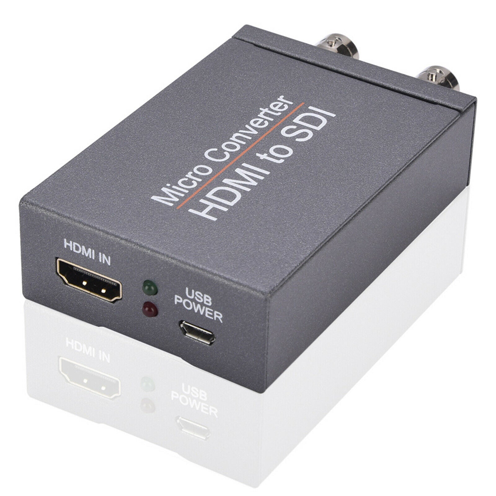 1080P HDMI to SDI Converter Audio Embedder Support 3G-SDI for Camera Gray