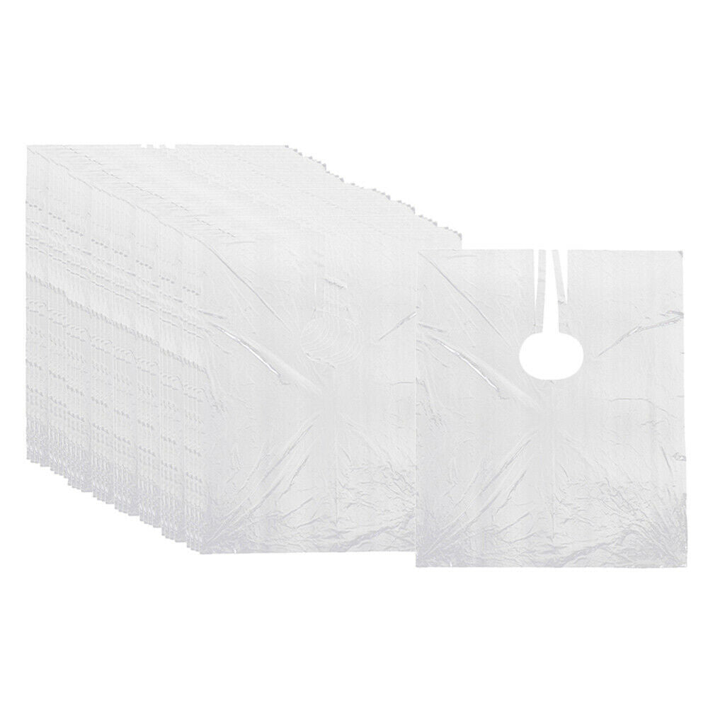 200 Salon Hair Cutting Capes Gown Barber Apron Bib Cover Transparent 64x84cm