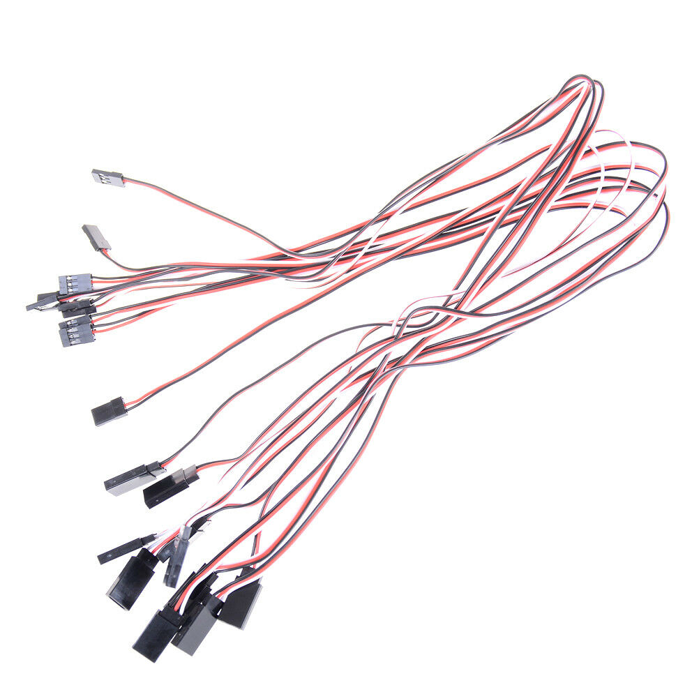 10Pcs 50cm Servo Extension Cord Cable Lead Wire JR 50cm 26AWG  Fx