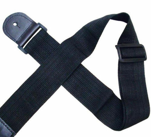 Black Adjustable Leather Ends Guitar Strap for Electric Acoustic Guitar B.l8