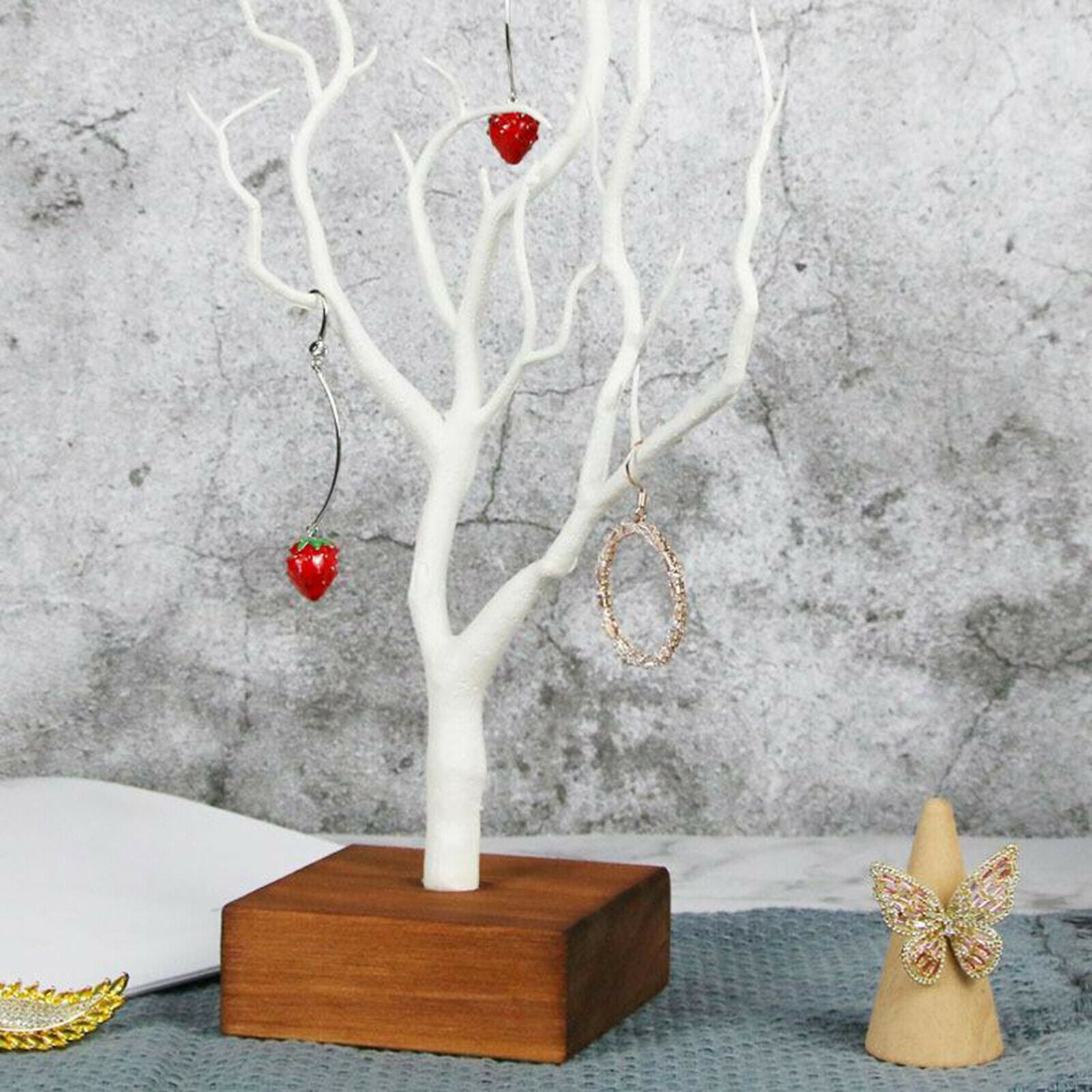 Large Jewelry Tree Stand Display Necklace Ring Earring Hanging Holder Shower