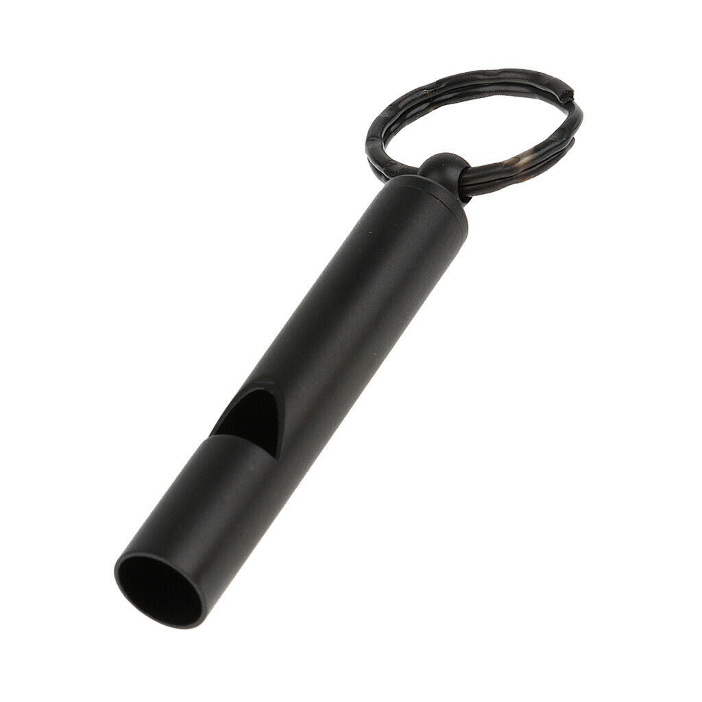 Emergency Safety Whistle Outdoor Survival Rust Proof Adventure Hiking Black