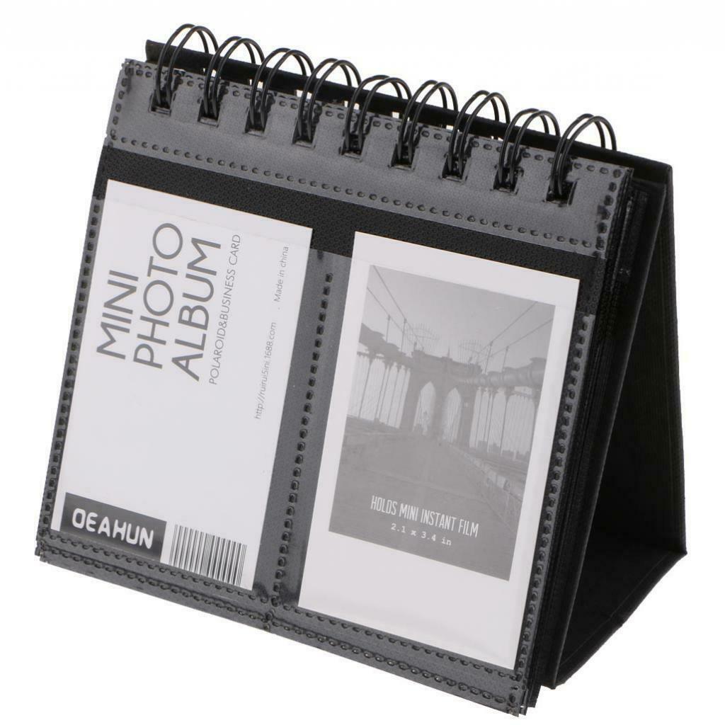 Photo Album Calendar Vertical Flip Self Adhesive Book 68 Pockets 3" Black