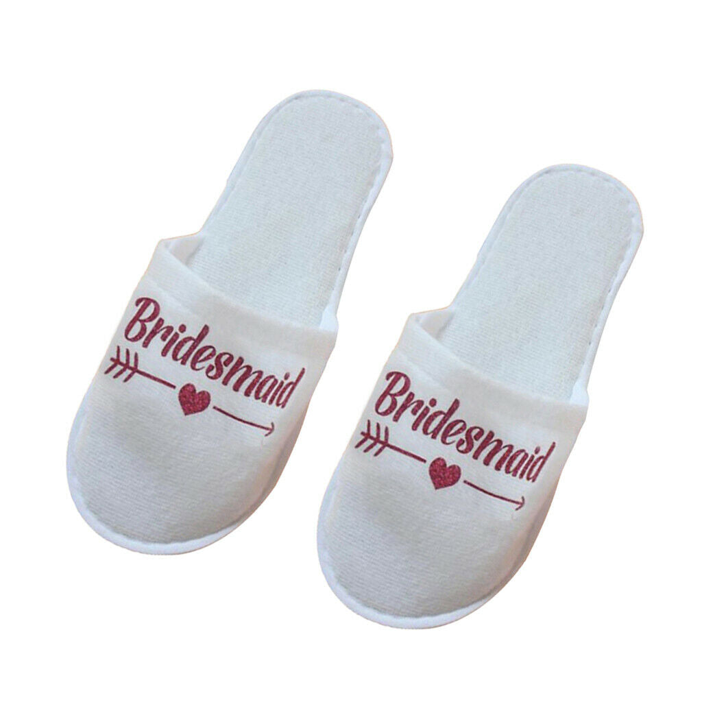 2 Pairs Lightweight Wedding Bridesmaid Sauna Closed Toe Home Guest Slippers