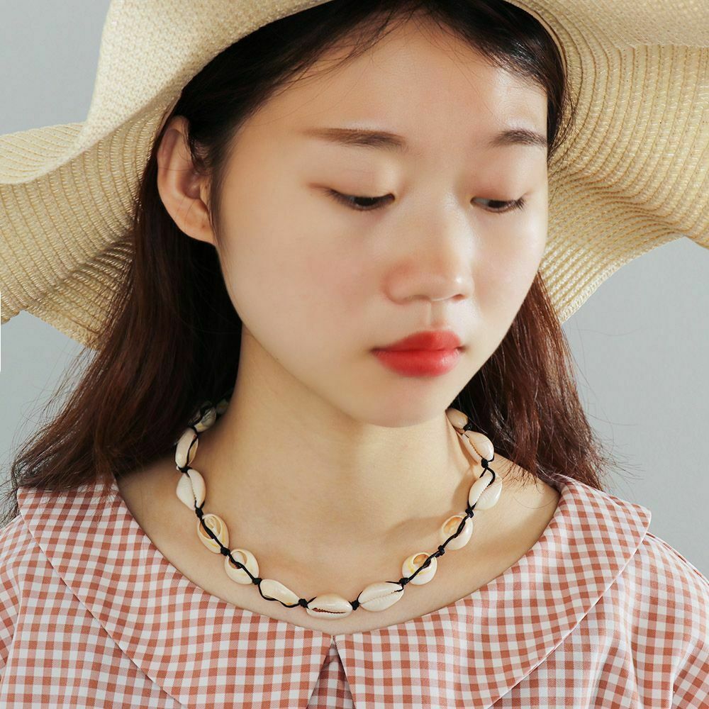 Gifts Bohemian Jewelry Bib Choker Beach Seashell Chain Handmade Shell Necklace