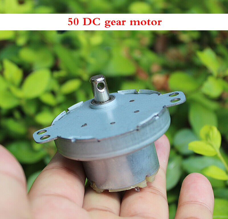 1pcs DC 24V Gear motor 50 reduction box Plastic gear+metal gear Slow motor
