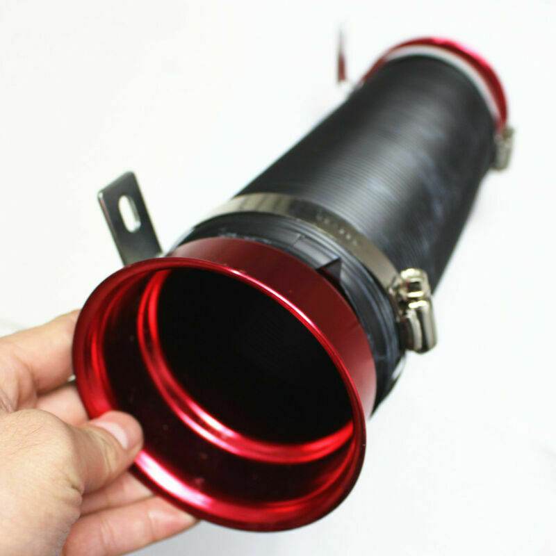 Car Cold Air Intake Duct Turbo Piping Tube 3" Inlet Flexible Adjustable Hose
