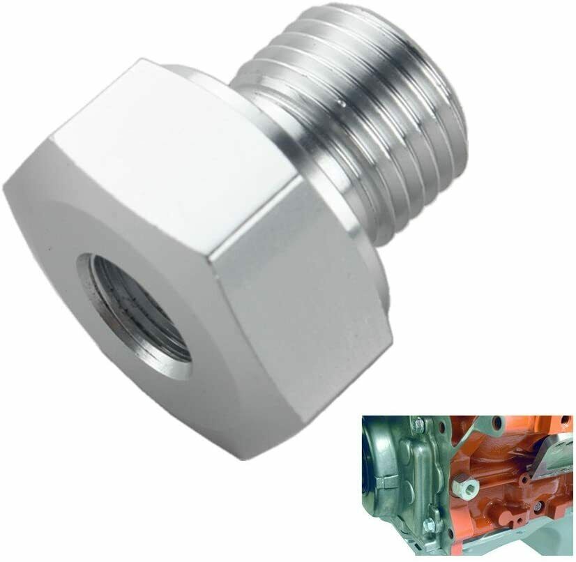 Oil Pressure Adapter Fitting M16x1.5 to 1/8 NPT LS Engine Swap Gauge Sensor Adap