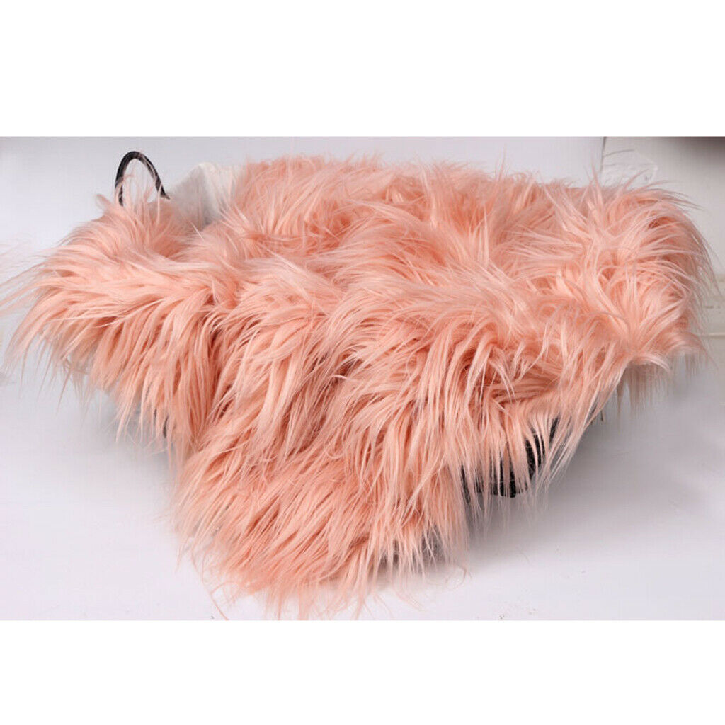 Newborn Baby Photo Prop Blanket Rug Background Backdrops Basket Stuffer Pink +