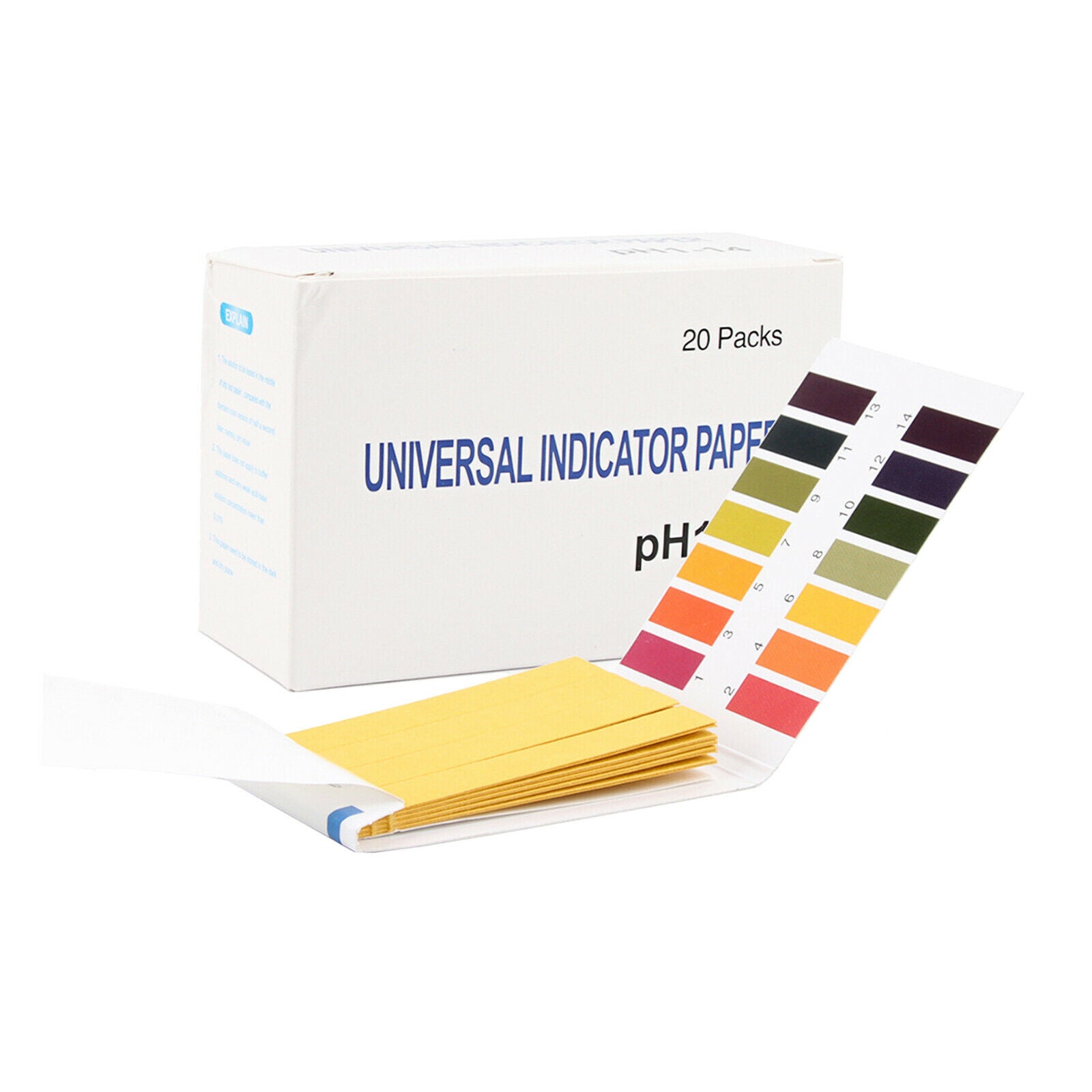 20x pH 1-14 Test Paper Universal Strip Tester for Urine Acidity Alkalinity
