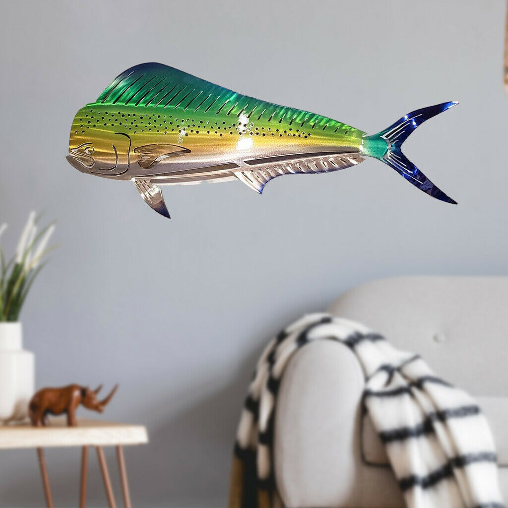 2x Coastal Metal Shark Wall Decor Outdoor Hanging Sculpture Bedroom Fence