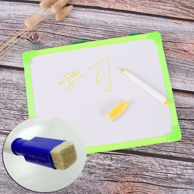 kid whiteboard dry wipe board mini drawing small hanging board with marker.l8