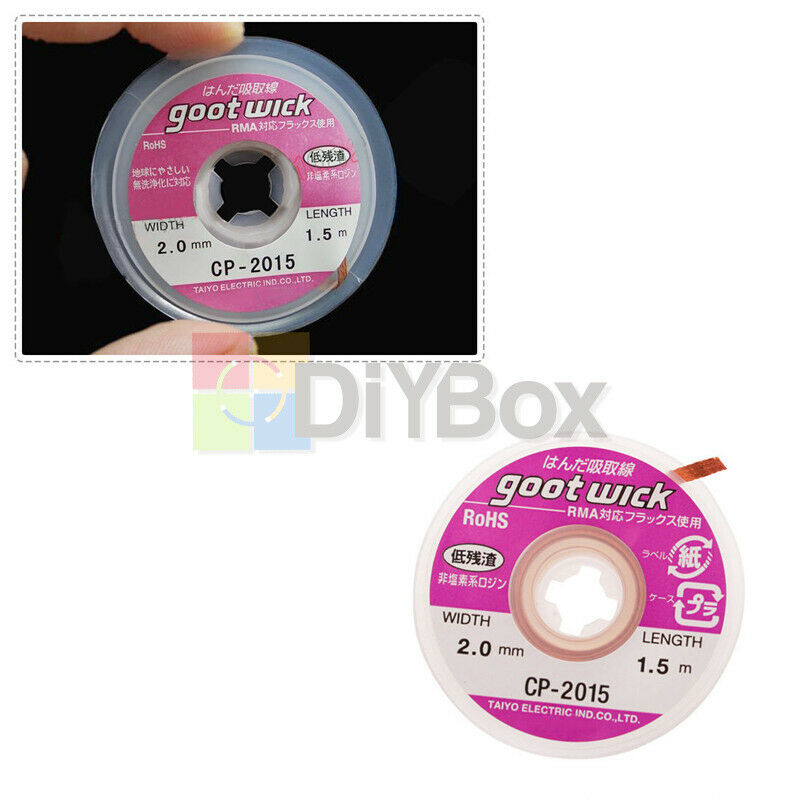 5Feet /1.5M 2mm Desoldering Braid Solder Remover Wick Cable Repair Tool  CP-2015
