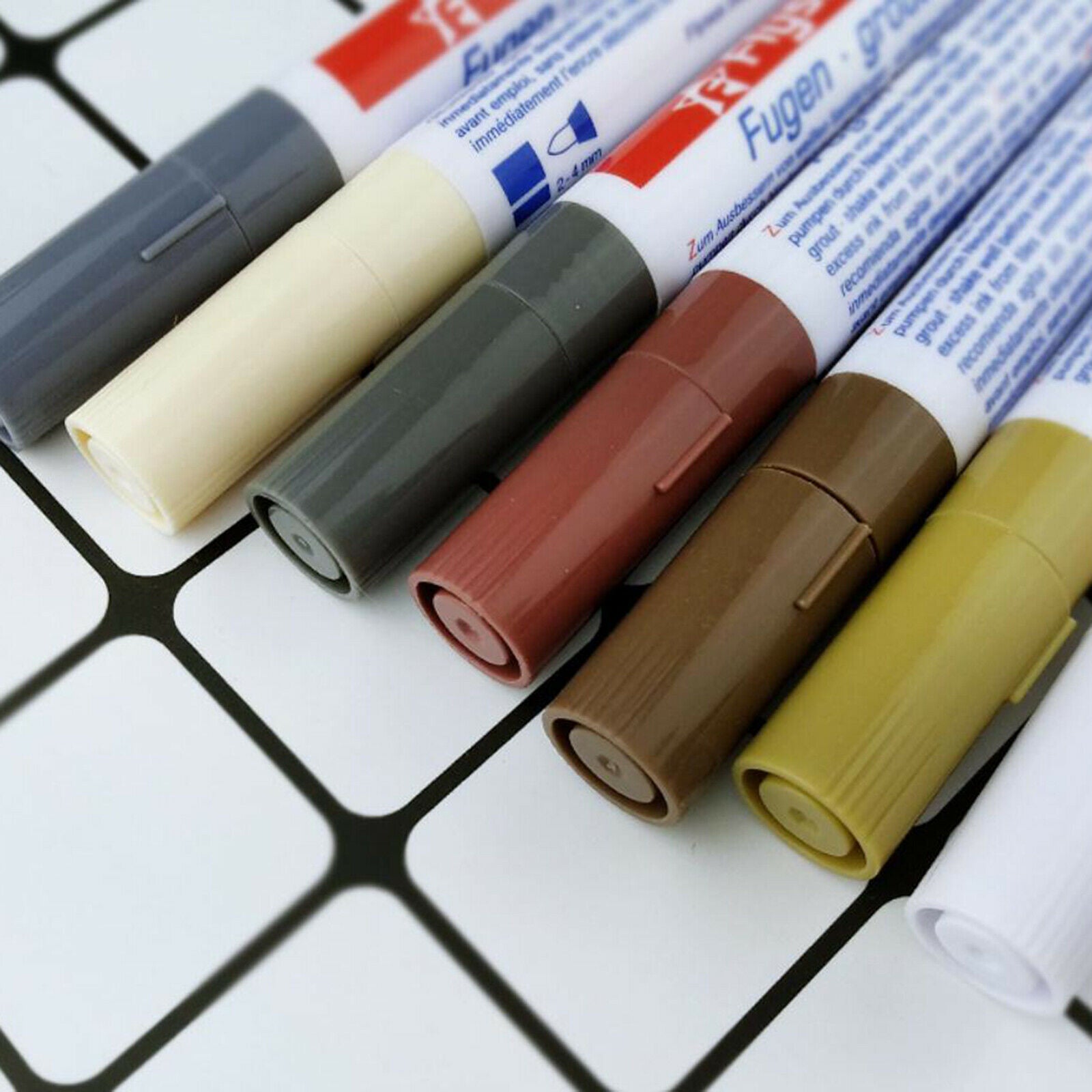 5x Tile Grout Marker Bathroom Kitchen Wall Floor Repair Colorfast Line Pen