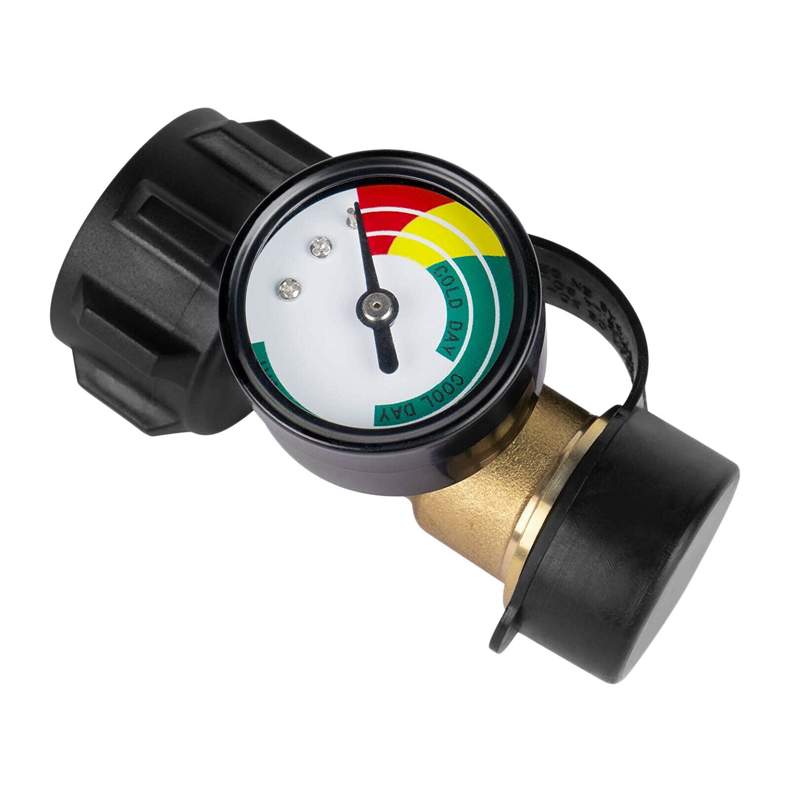 Brass Propane Tank Gauge  Type 1 QCC Adapter Connection Valve Pressure Meter