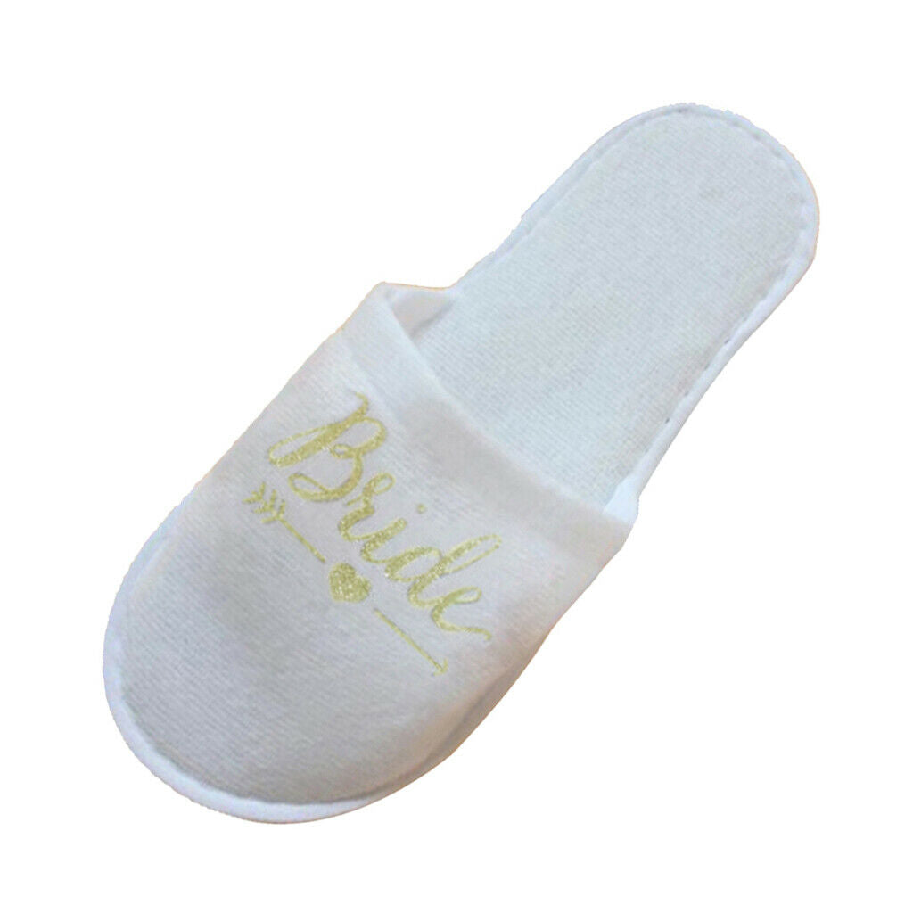 2-Pairs Lightweight Disposable Close Toe Wedding Bride Slippers Party Favor