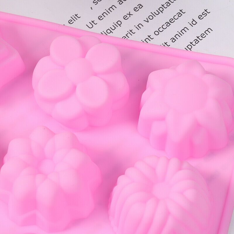 Cake Baking Flower Shaped Silicone Mould DIY Handmade Candle Soap Moulds .l8