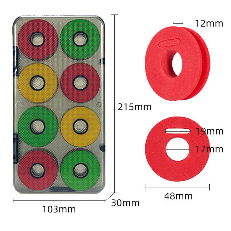 16Pcs Foam Winding Board Fishing Line Shaft Bobbin Spools Tackle Box Red LinBDA