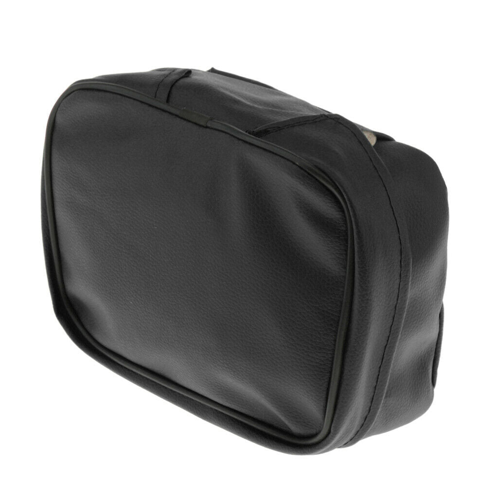 2pcs Black Scooter Motorcycle Rear Tail Seat Back Waterproof Sport PU Bag