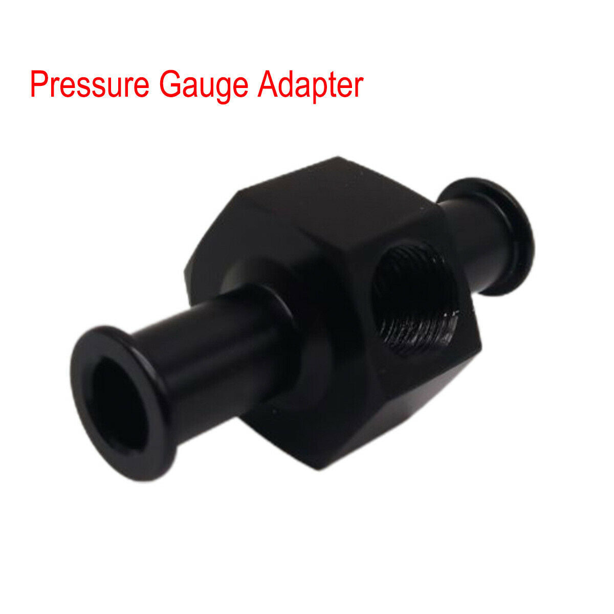 1PC Fuel Nitrogen Pressure Gauge Universal Adapter 3/8" Hose 1/8" Npt Port Black
