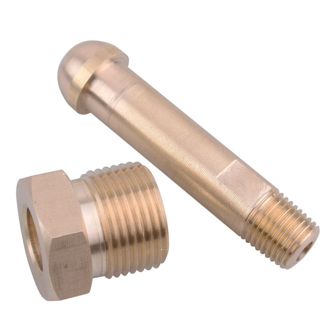 CGA-580 Brass Nut Nipple Regulator Inlet Fittings For Helium Argon Nitrogen An