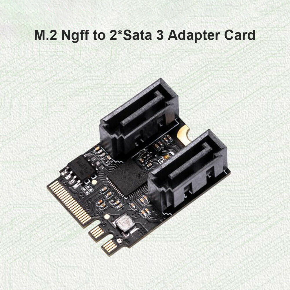 M.2 A Key + E Key to 2 Ports SATA III Revision 3.2 Adapter Card Driver Free