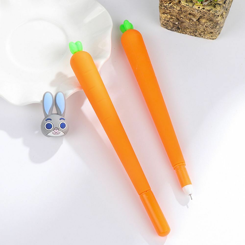Novelty Cute Carrot 0.5mm Plastic Gel Pen Office School Gift Stationery Pen Gift
