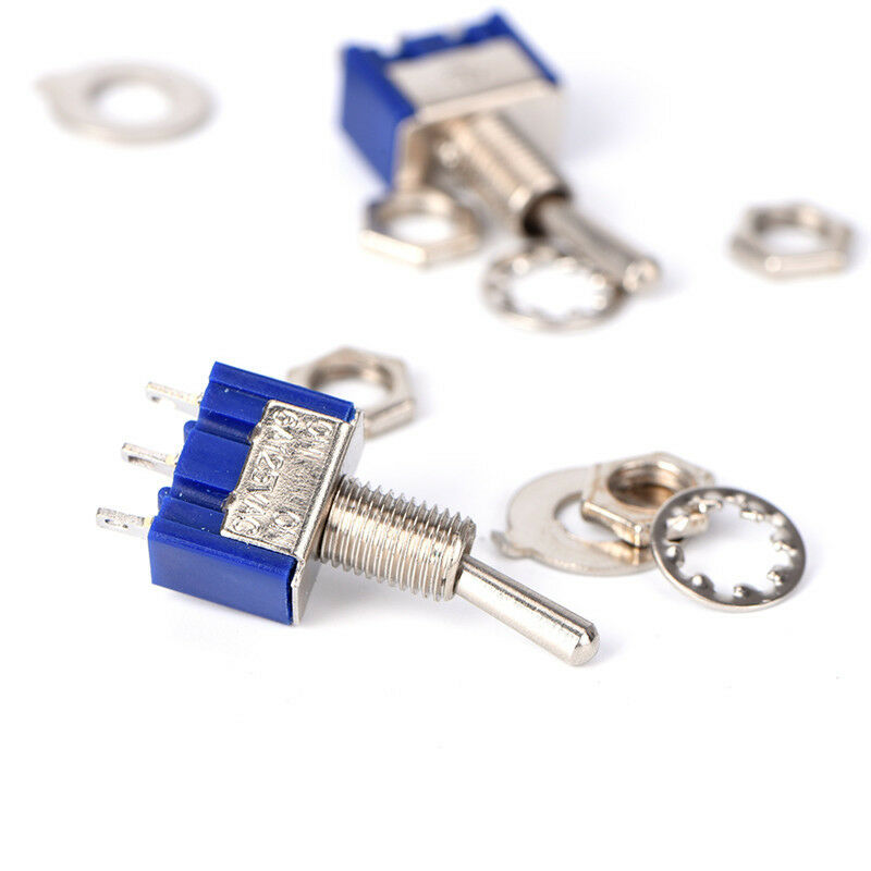 5Pcs Metal AC ON/OFF SPDT 2 Position Latching Toggle Durable SwitcYX.l8