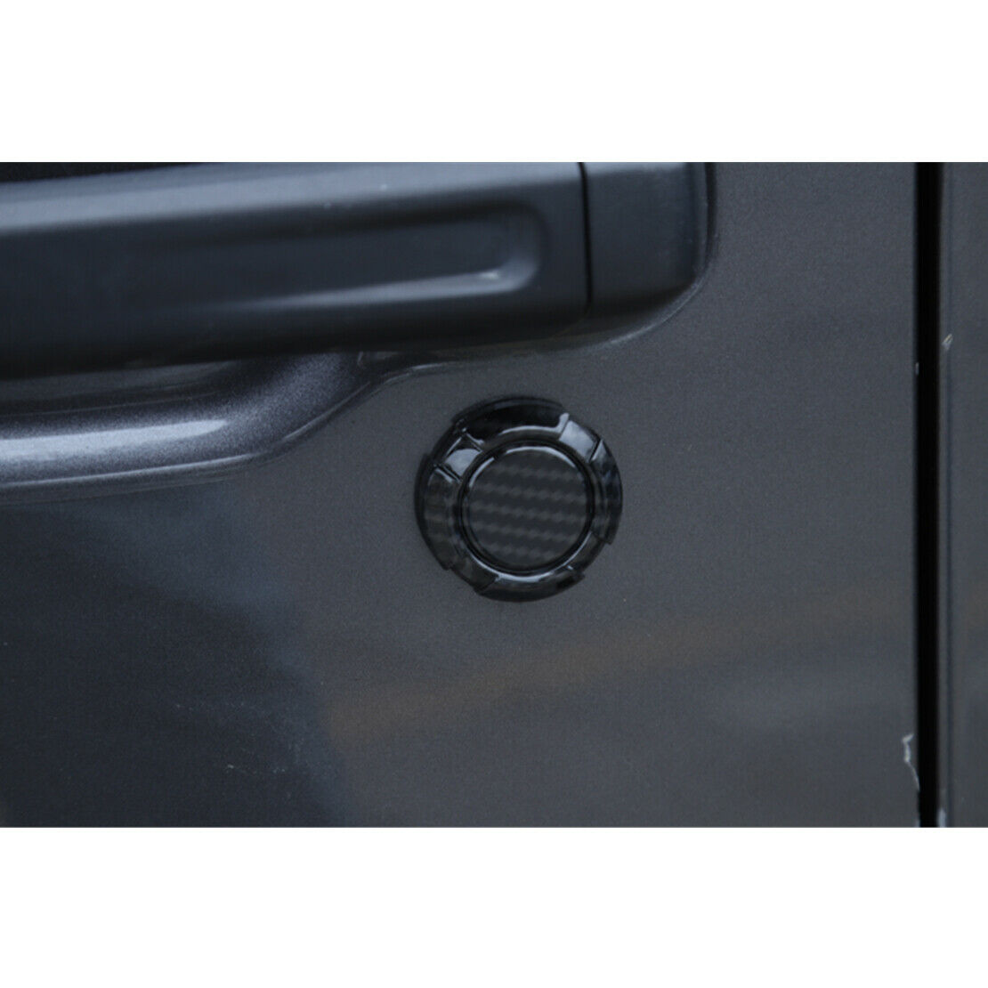 3pcs Carbon Fiber Style Door Key Jack Cover Trim fit for Jeep Wrangler JL 18-21