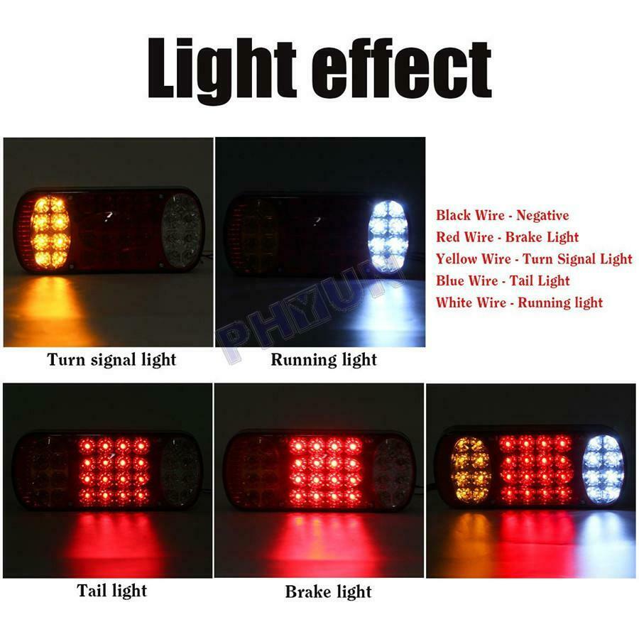 1x Truck Trailer Van Caravan LED Rear Stop Light Tail Brake Lamp 12V Universal