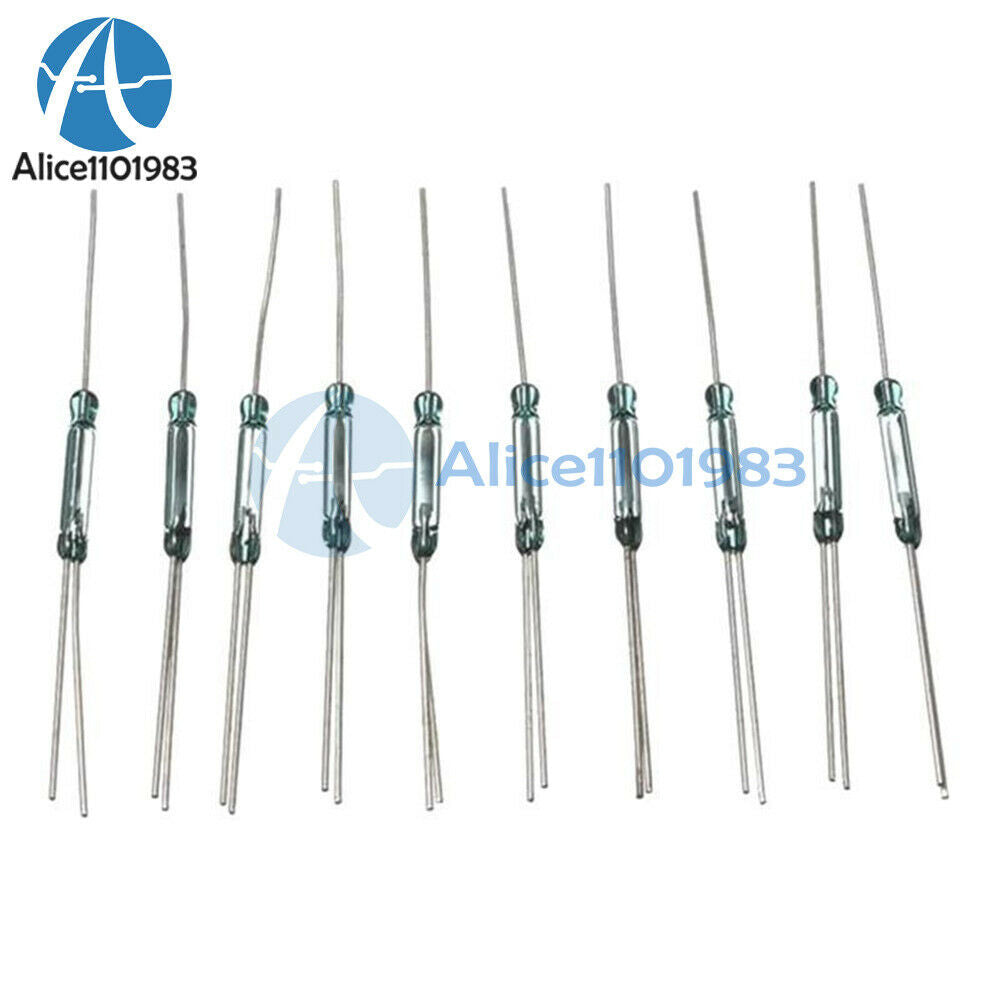 100PCS 2.5*14mm Glass Reed Relay 4W 3 Pin Magnetic N/O N/C Switch