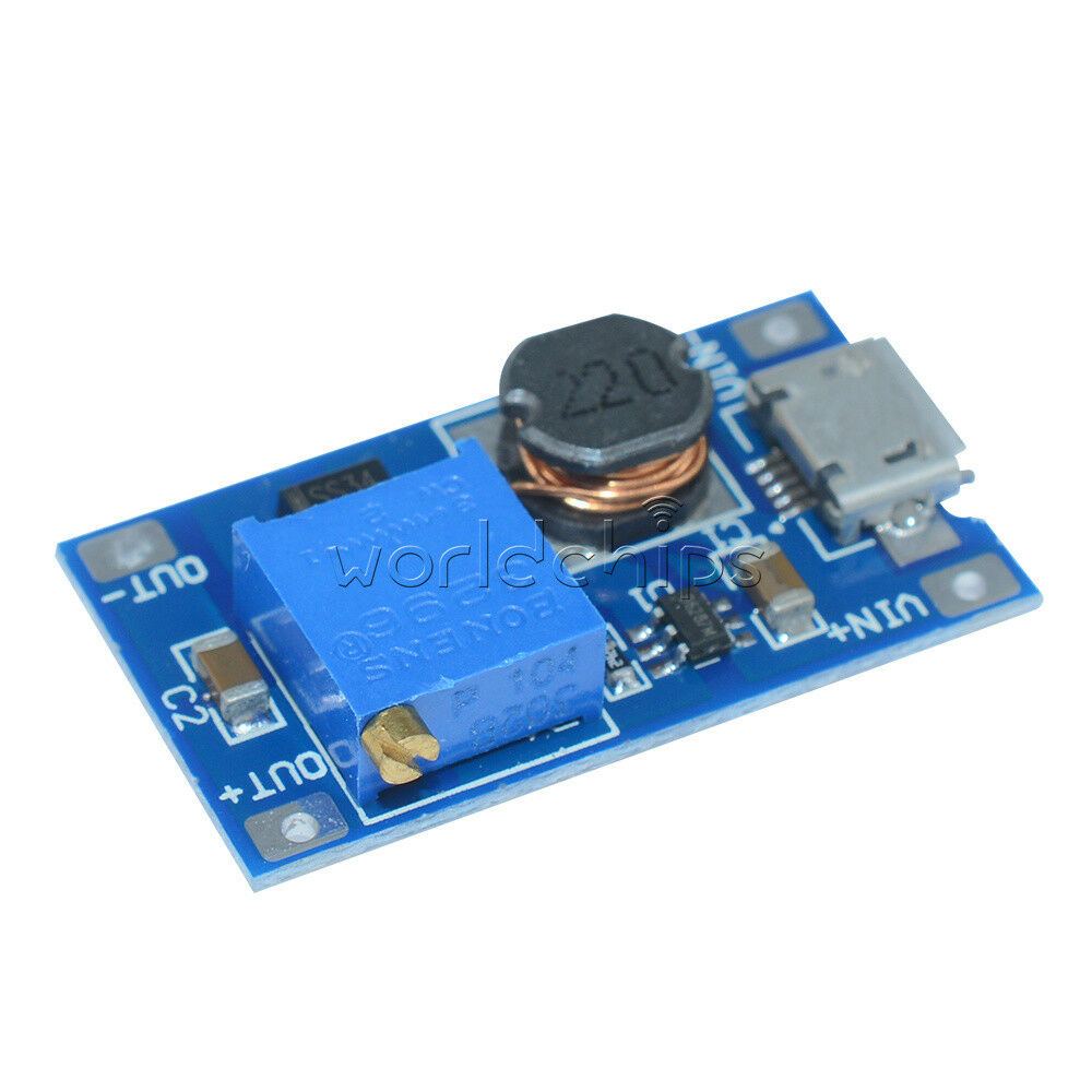 2A Booster Board DC-DC Step up MT3608 USB Module 2~24V to 5~28V Replace XL6009