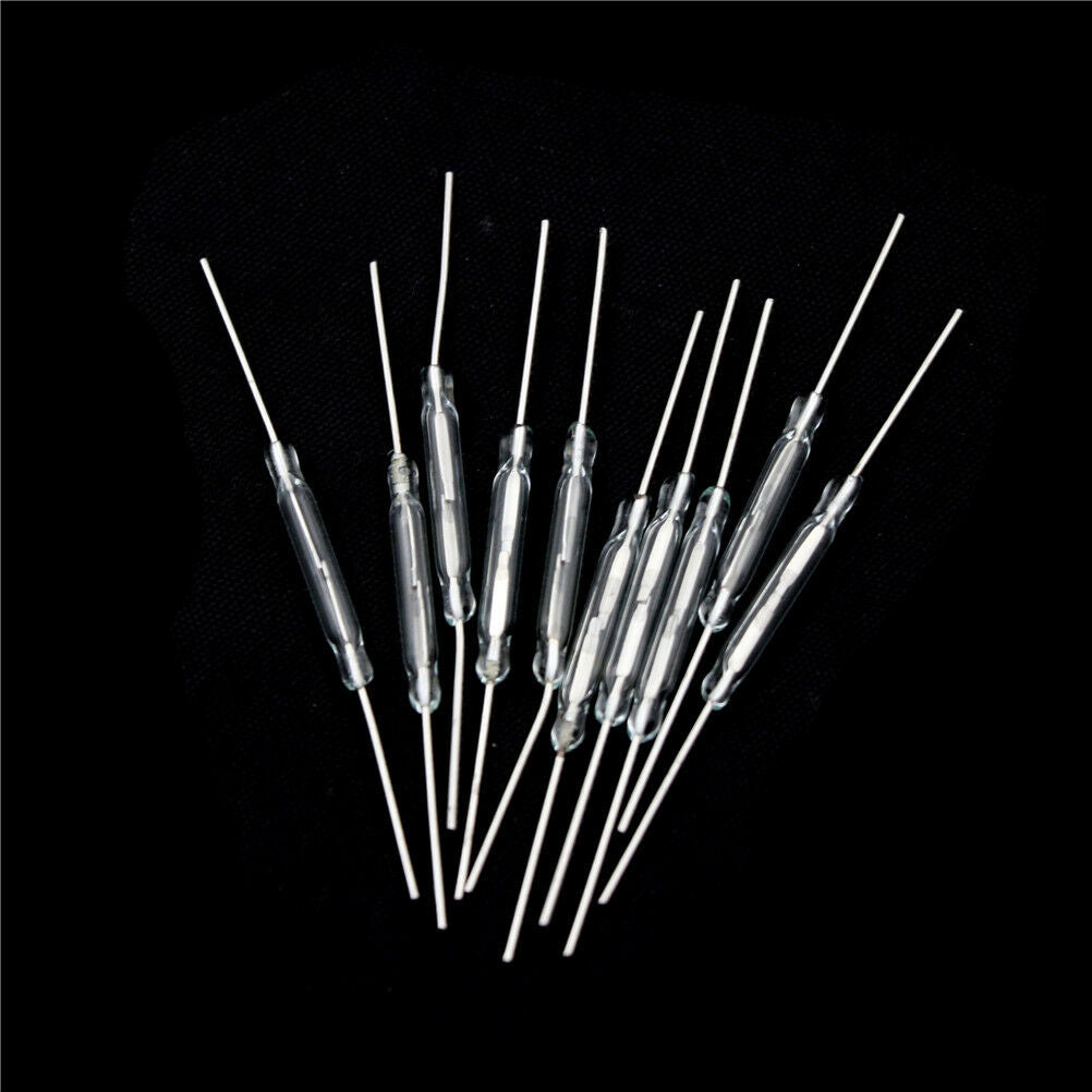 10Pcs 3*20mm Glass Magnetic Induction Reed Switch MagSwitch Normally Open DD