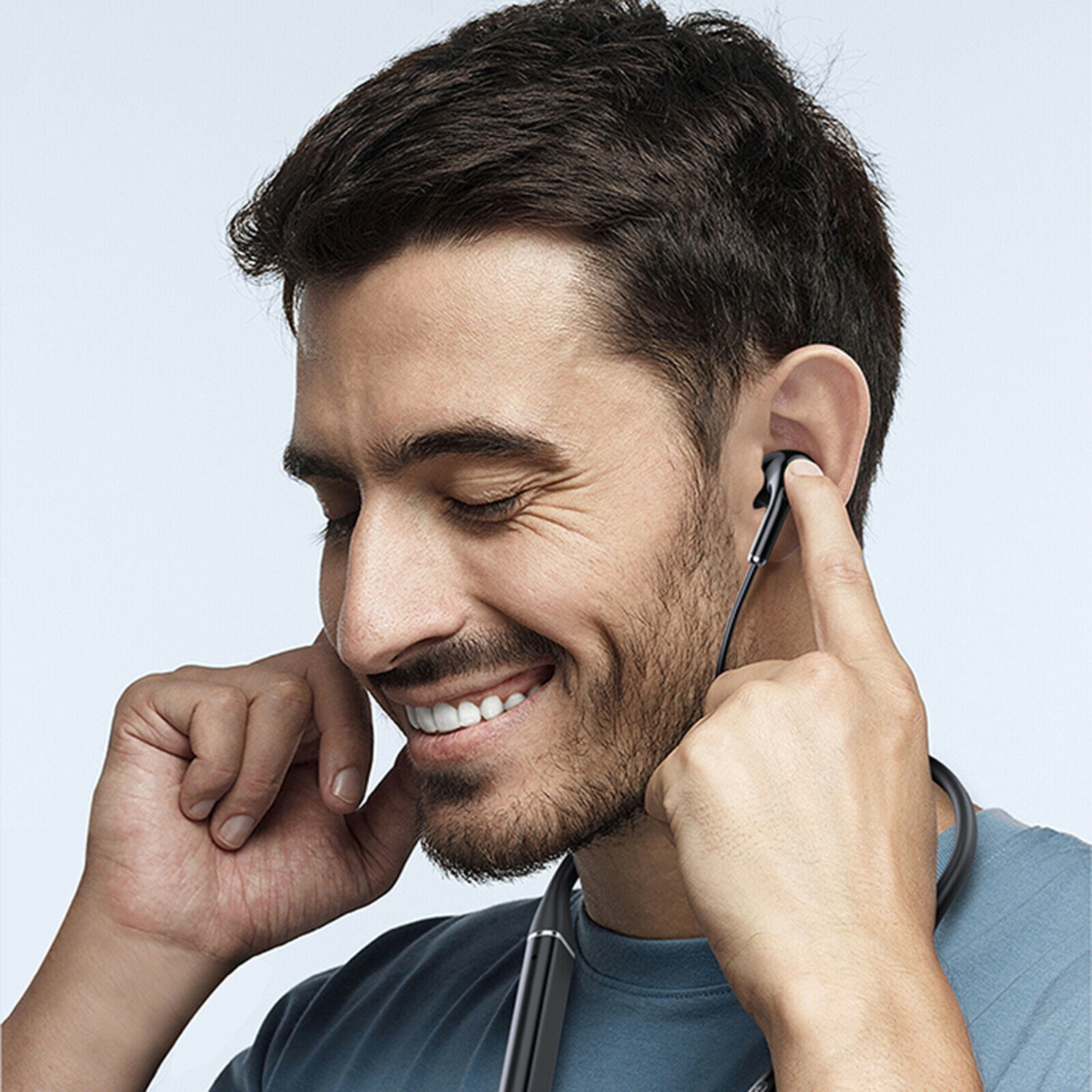 Bluetooth Headphones Wireless Neckband Headset Sports Sweatproof with Mic
