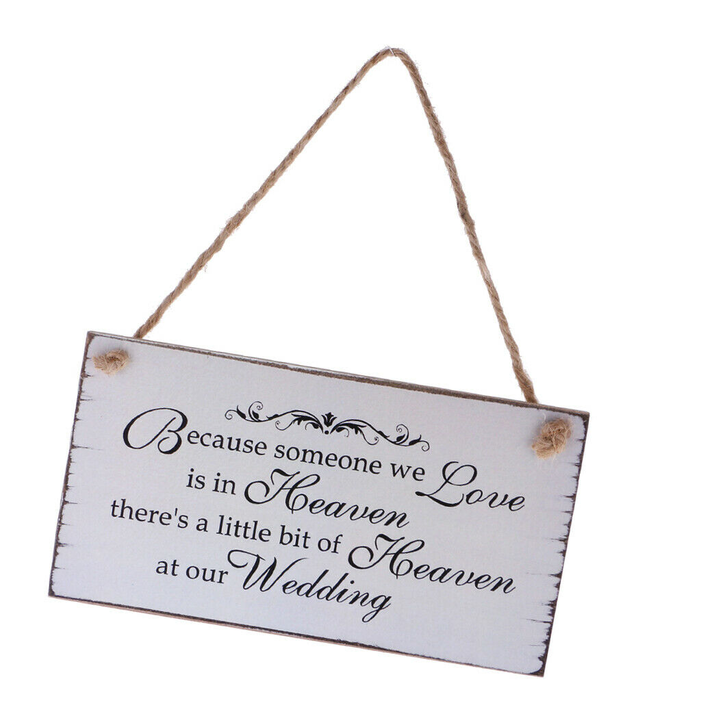 2PCS Because Someone We Love Is In Heaven Wedding Home Wooden Plaque Family