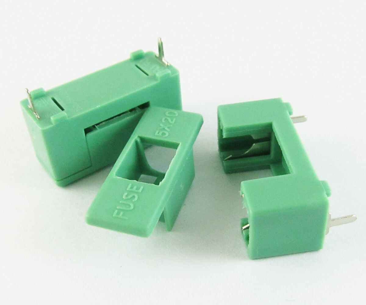 50pcs Green Color DIP Fuse Holder PTF-7 DIP 6.3A 250V for 5x20mm Fuses