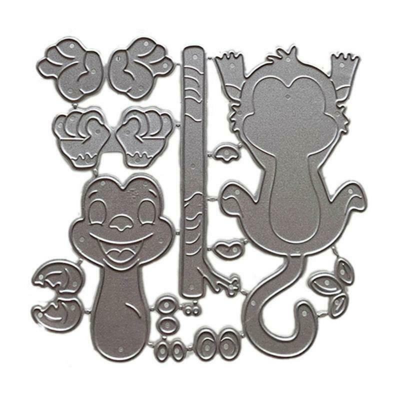 Cute Monkey Shape Cutting Dies Set for Cards Scrapbooking and Stamps