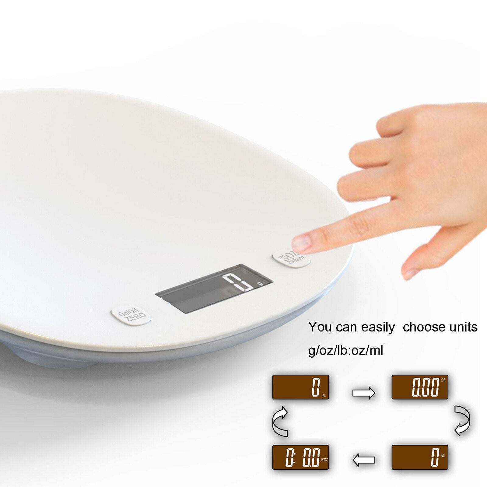 LE-K16 Digital Home Food Scale 22lb for Baking Meal Prep Keto Diet 1g/0.1oz