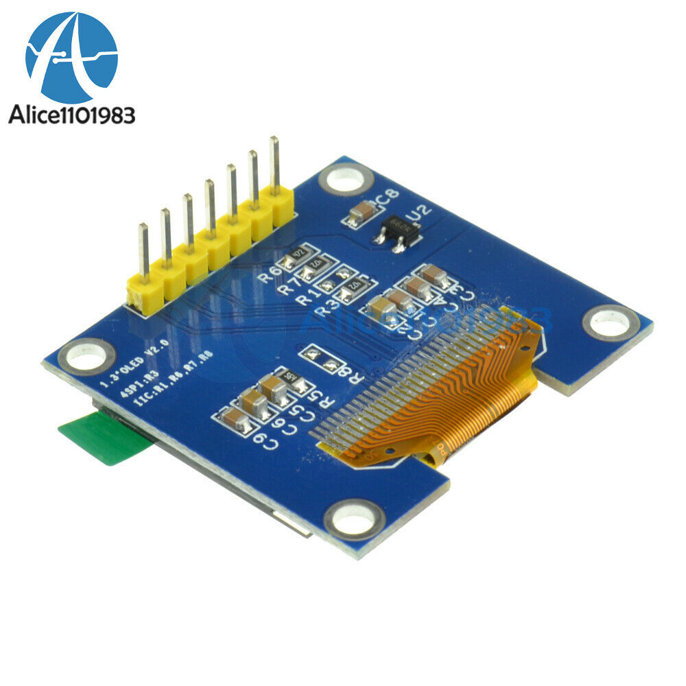 3-5V 1.3" White SPI Serial 128X64 OLCD LED Display Module for Arduino UNO R3