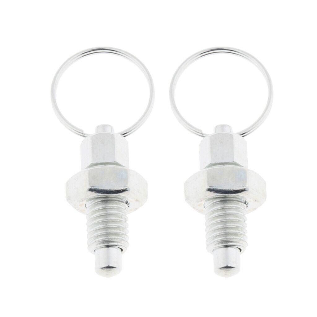 2Pcs M8 Pull Indexing Ring Pin Knob Plunger Spring Positioning Pins High Quality