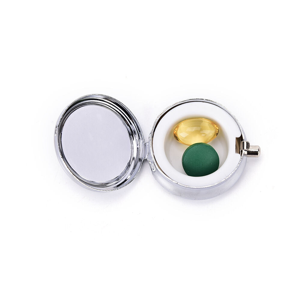 Travel Metal Pill Box Medicine Organizer Container Jewellery Case Storage Hol Tt
