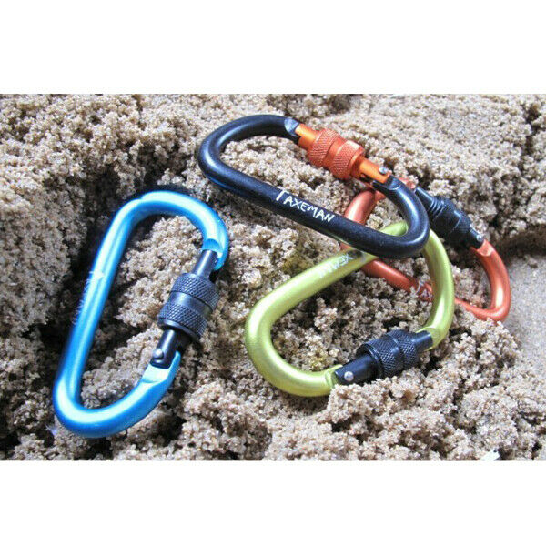 2Pcs Nice Color Screw Lock Bottle Hook Buckle Hanging Padlock Key Chain Aluminum